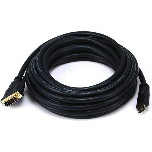 Monoprice Other - Monoprice 25ft 22AWG CL2 High Speed HDMI to DVI Adapter Cable - Black